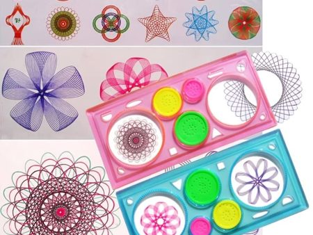 Spirograph Stencil Design Ruler Art Stencils Geometric Wheel MU-6242 Embroidery hoop Stencil (Pack of 2, Solid Circle) For Cheap