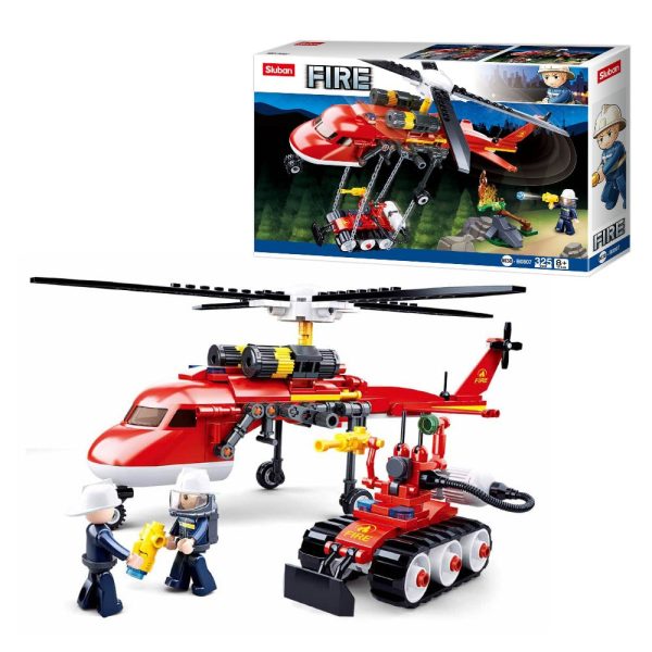 Fire-Helicopter Building Blocks For Children ( 325 Pieces) For Sale