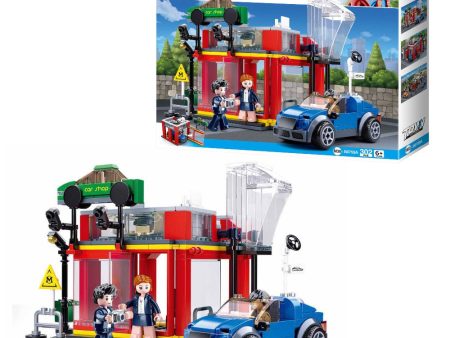 Automobile Sales Service Shop Building Blocks For Kids (302 Pieces) Online now