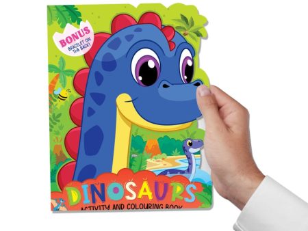 Dinosaur Activity and Colouring Book - Die Cut Animal Shaped Book : Children Interactive & Activity Book Fashion