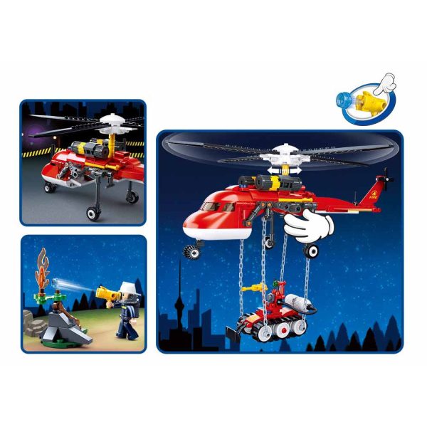 Fire-Helicopter Building Blocks For Children ( 325 Pieces) For Sale