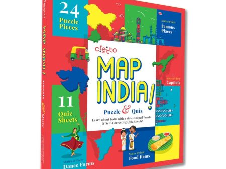 Map India Puzzle - 11 Self Mastery Interactive Quiz Sheets Cheap