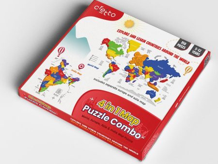 Map Puzzle Combo - Maps of World, Asia, Europe & India Online Hot Sale